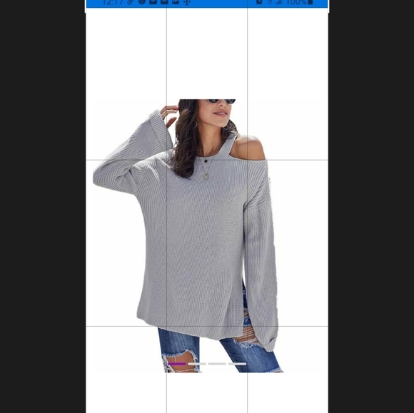 Gray Sweatee with Bell sleeves - Picture 5 of 7